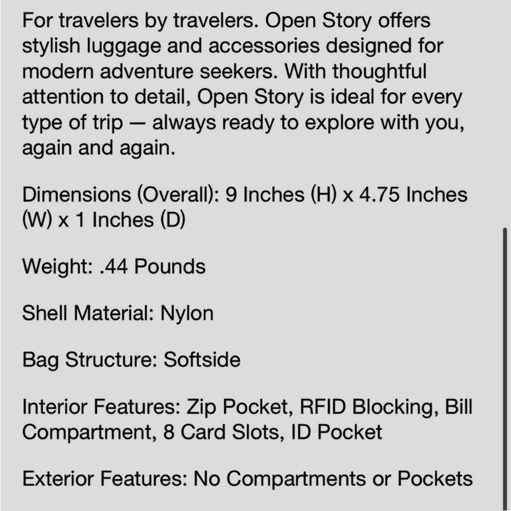 OPEN STORY RFID Travel Wallet - Picture 7 of 7